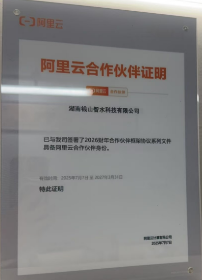 阿里云合作证明